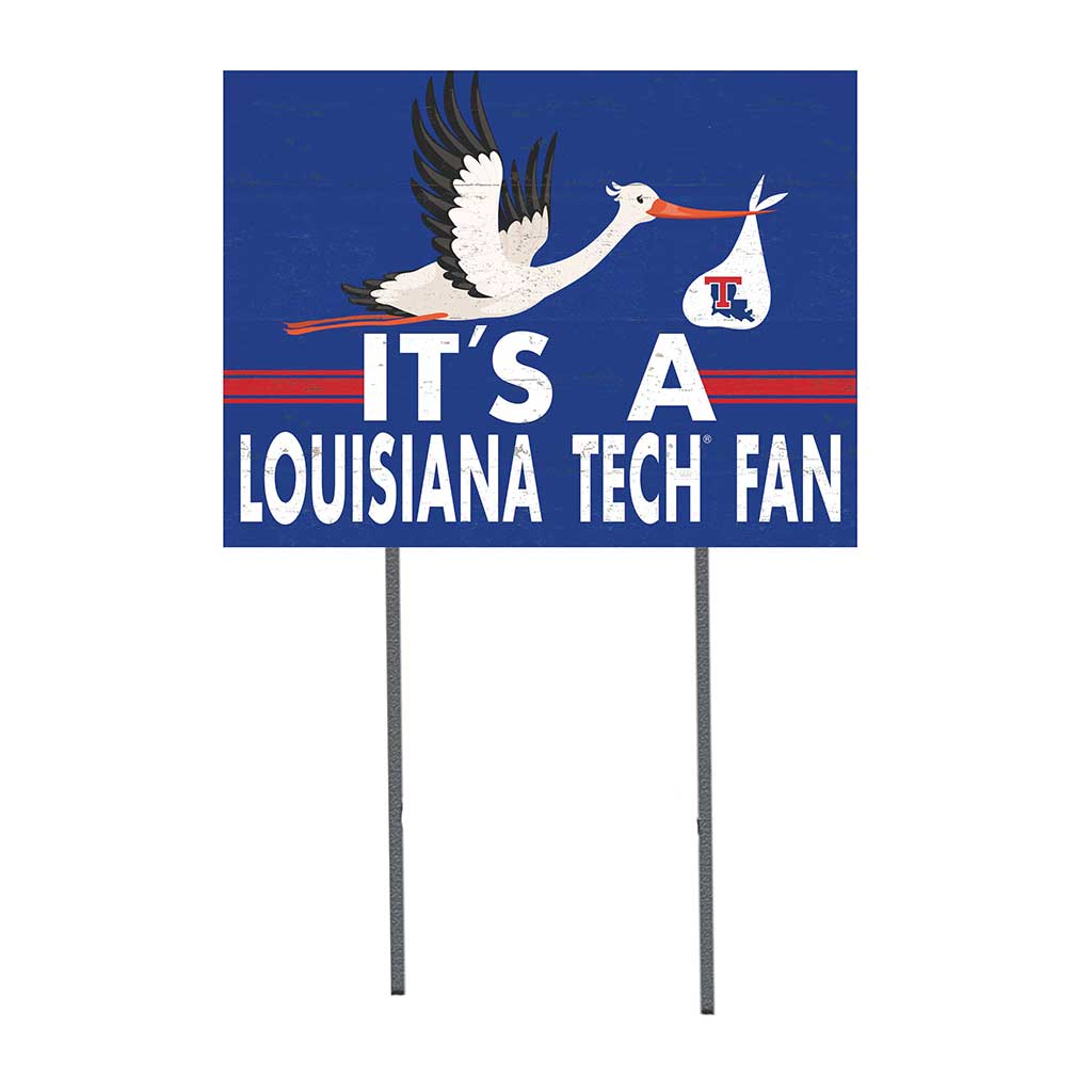 18x24 Lawn Sign Stork Yard Sign It's A Louisiana Tech Bulldogs