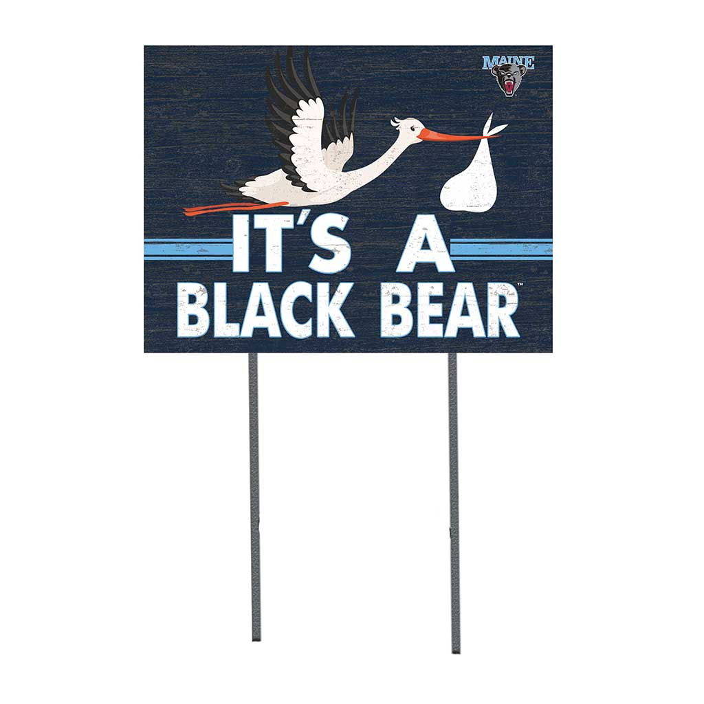 18x24 Lawn Sign Stork Yard Sign It's A Maine (Orono) Black Bears