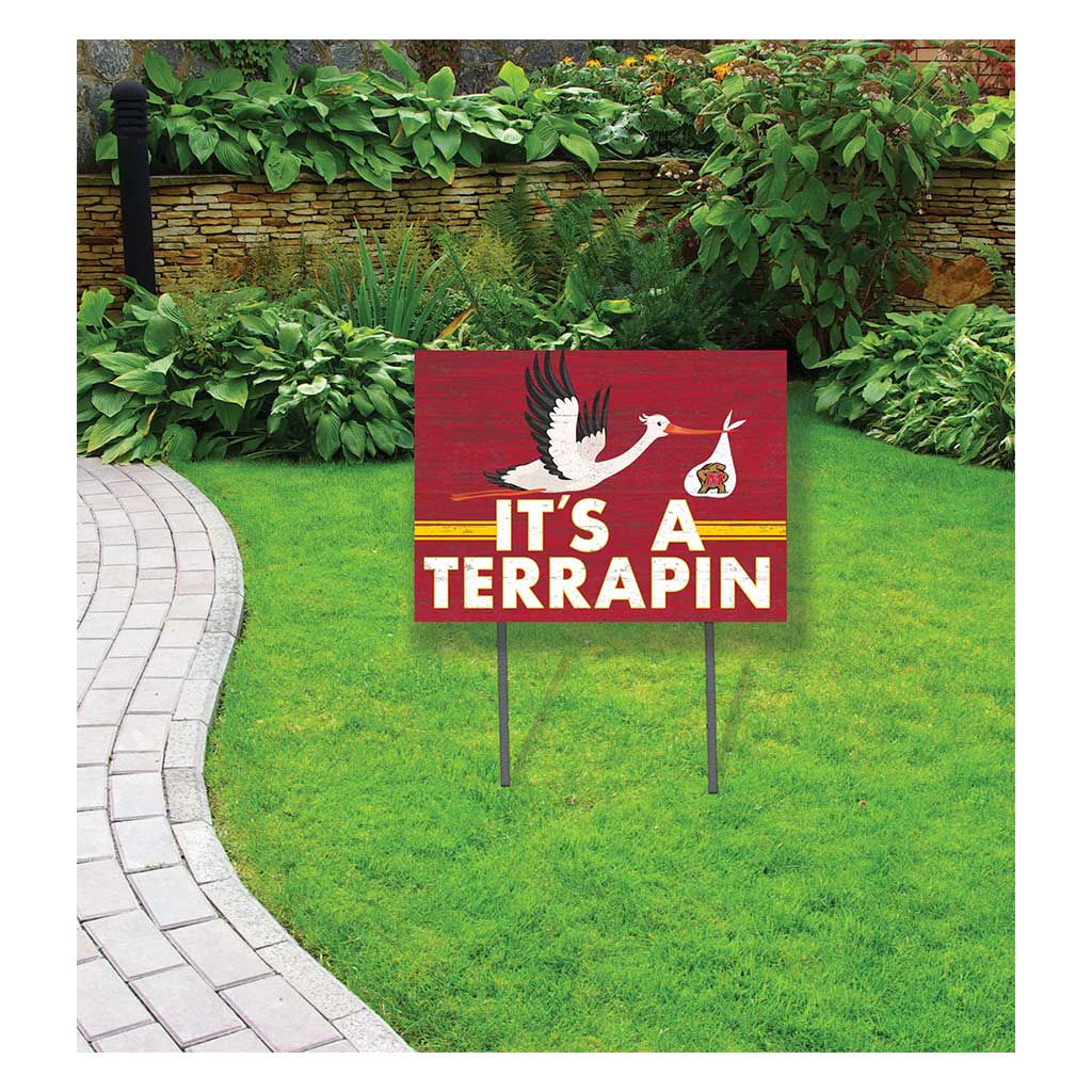 18x24 Lawn Sign Stork Yard Sign It's A Maryland Terrapins