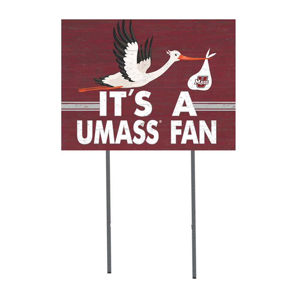 18x24 Lawn Sign Stork Yard Sign It's A Massachusetts (UMASS-Amherst) Minutemen
