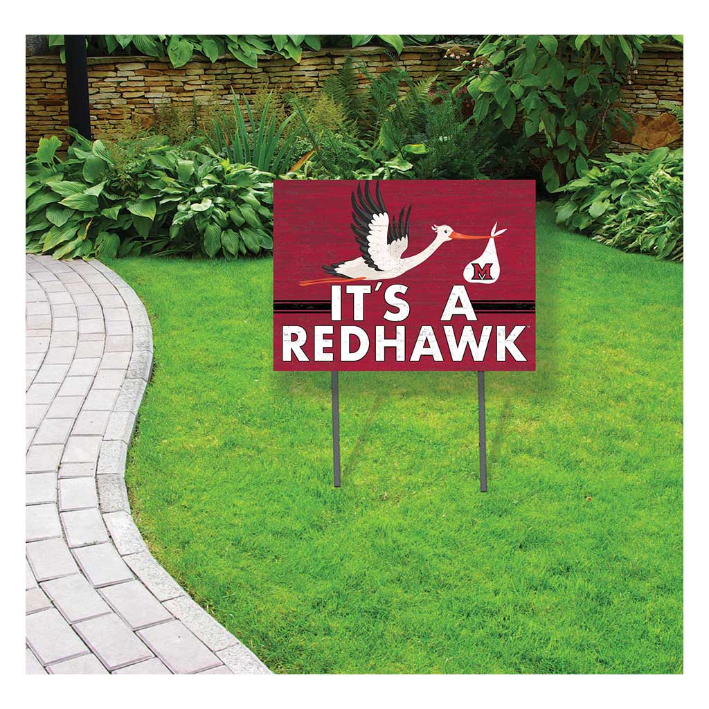 18x24 Lawn Sign Stork Yard Sign It's A Miami of Ohio Redhawks