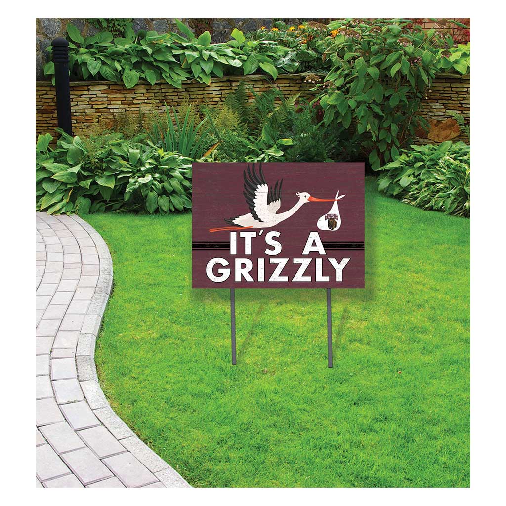 18x24 Lawn Sign Stork Yard Sign It's A Montana Grizzlies