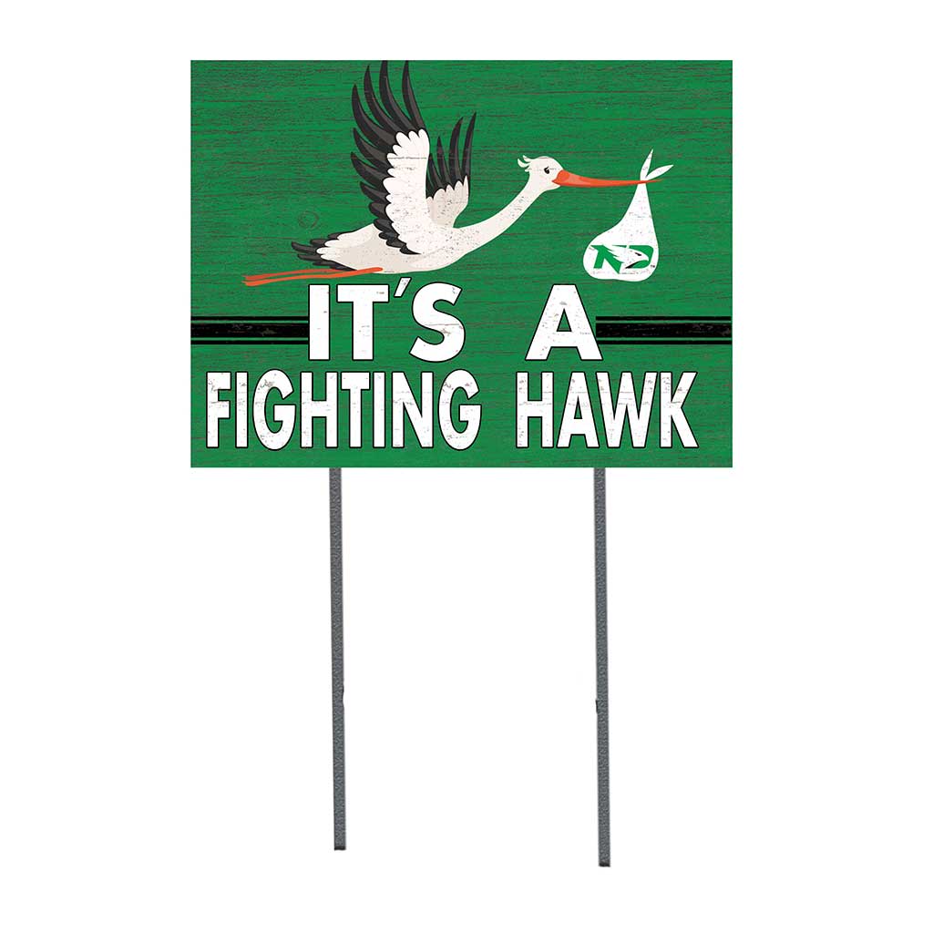 18x24 Lawn Sign Stork Yard Sign It's A North Dakota Fighting Hawks