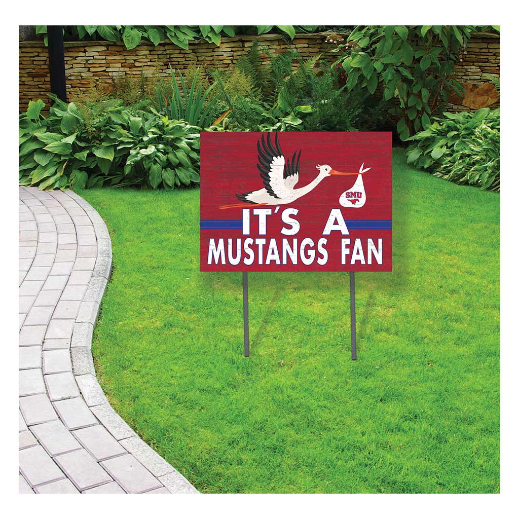 18x24 Lawn Sign Stork Yard Sign It's A Southern Methodist Mustangs