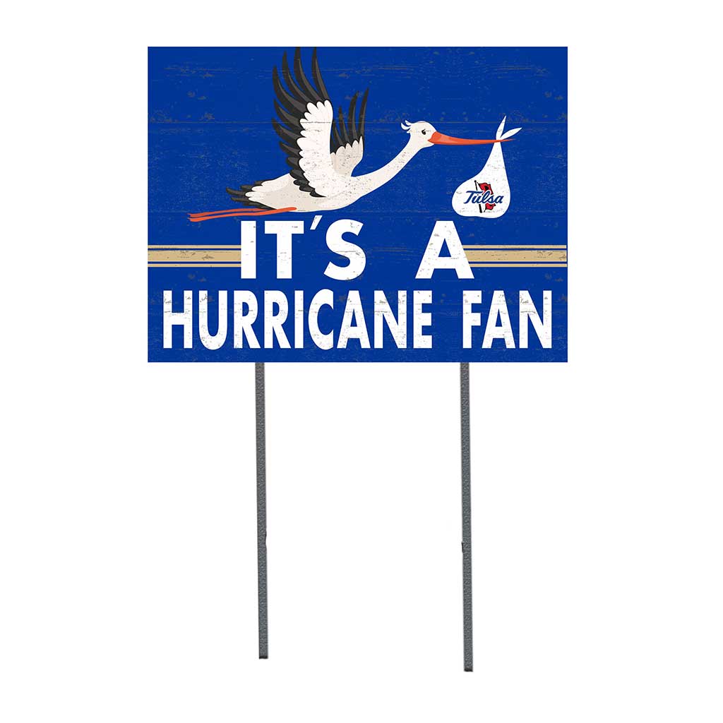 18x24 Lawn Sign Stork Yard Sign It's A Tulsa Golden Hurricane