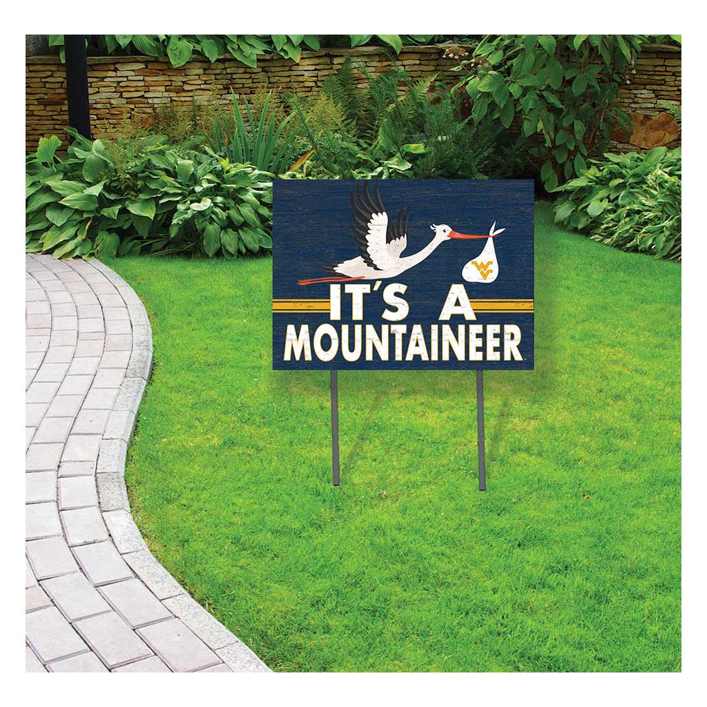 18x24 Lawn Sign Stork Yard Sign It's A West Virginia Mountaineers