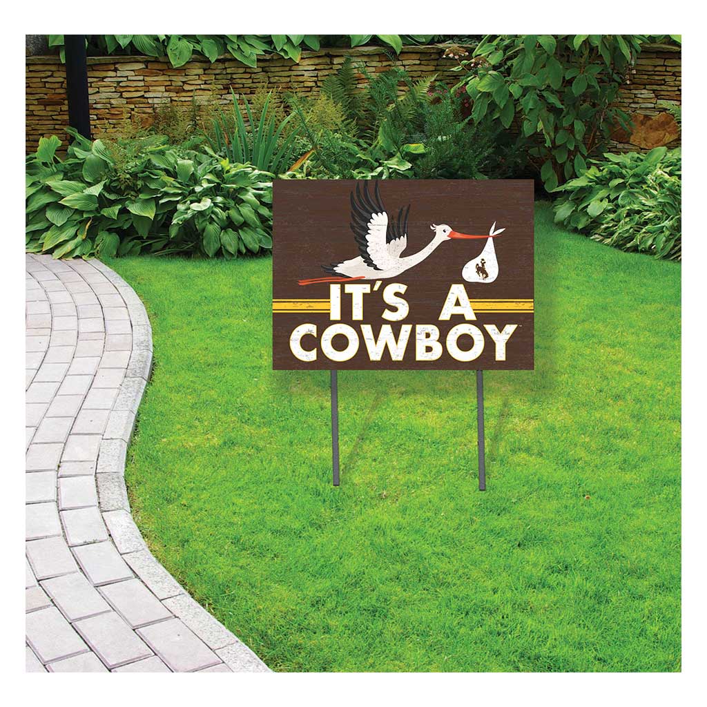 18x24 Lawn Sign Stork Yard Sign It's A Wyoming Cowboys