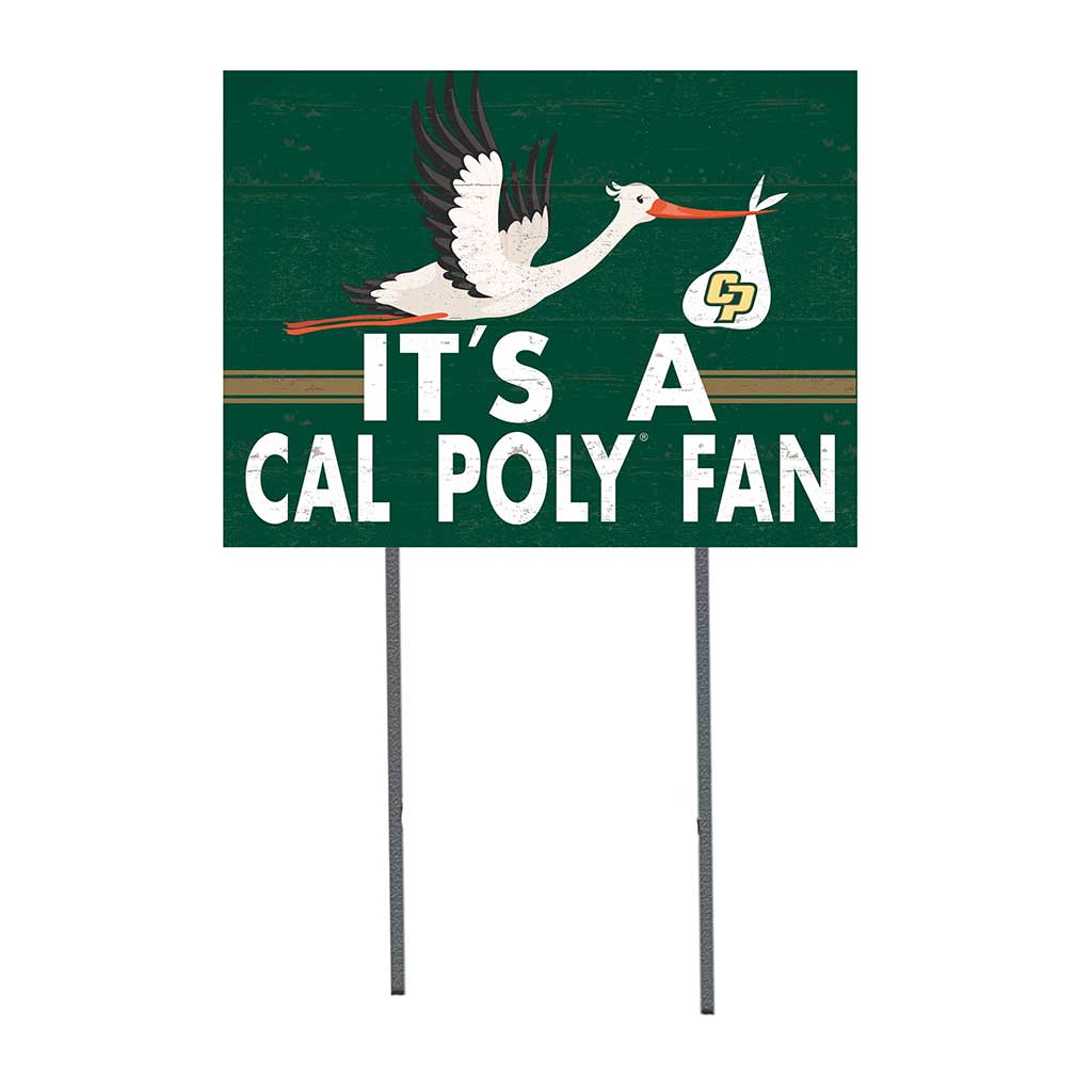 18x24 Lawn Sign Stork Yard Sign It's A Cal Poly Mustangs