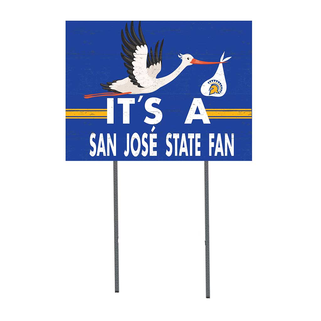 18x24 Lawn Sign Stork Yard Sign It's A San Jose State Spartans