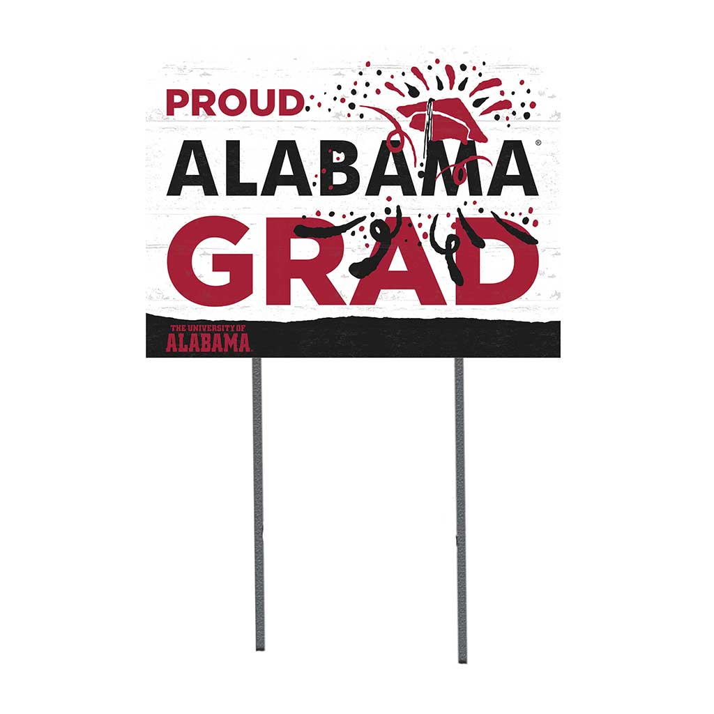 18x24 Lawn Sign Proud Grad With Logo Alabama Crimson Tide
