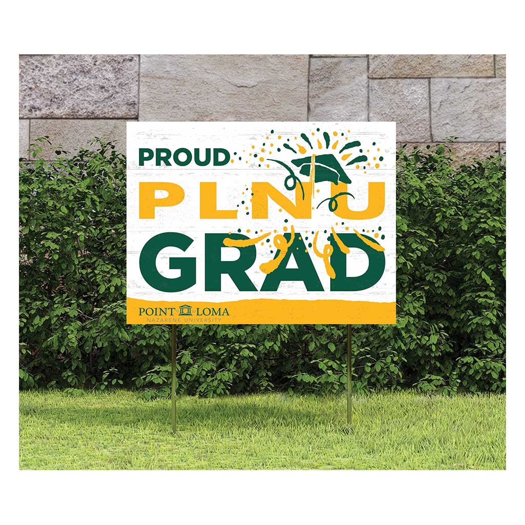 18x24 Lawn Sign Proud Grad With Logo Point Loma Zarene University Sea Lions