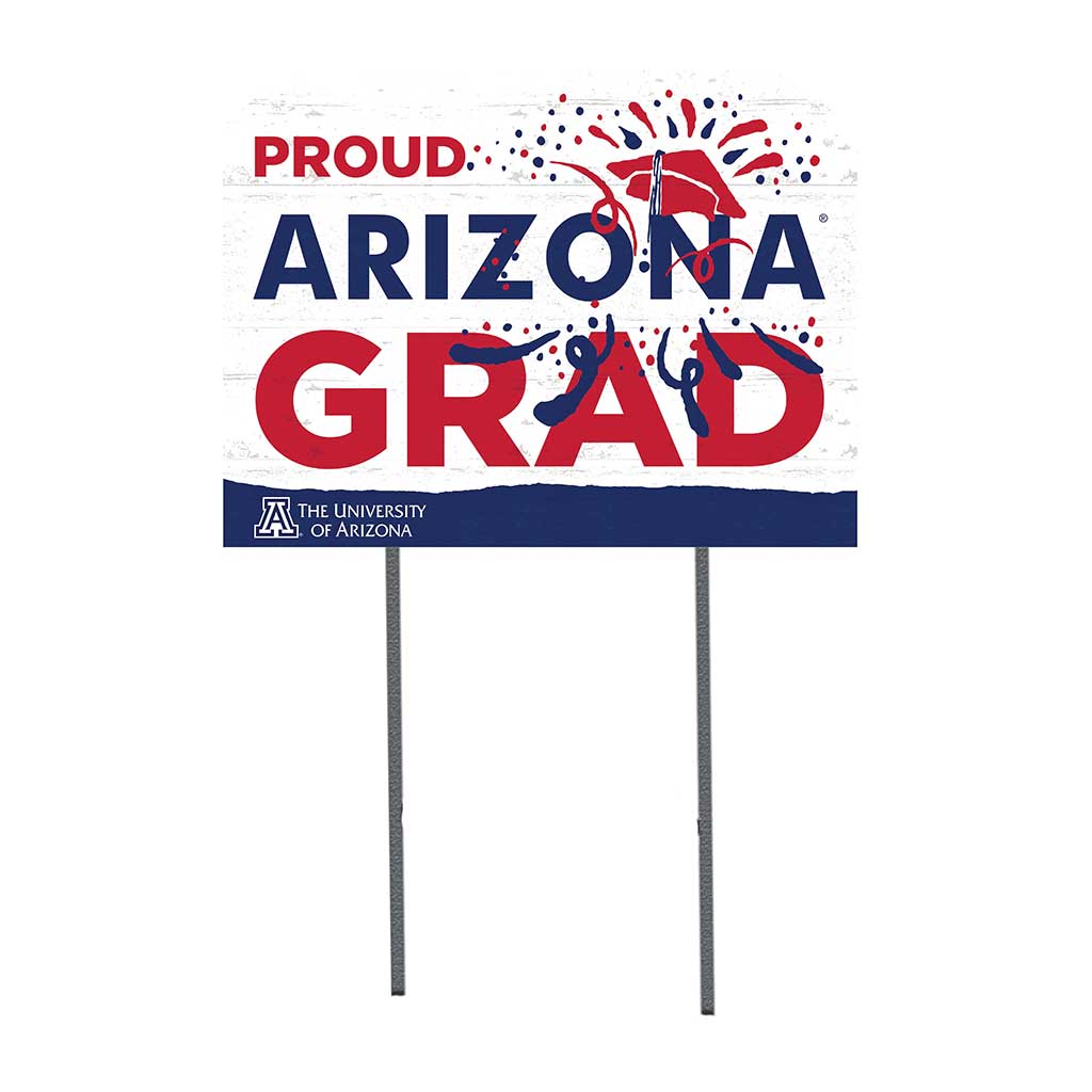 18x24 Lawn Sign Proud Grad With Logo Arizona Wildcats
