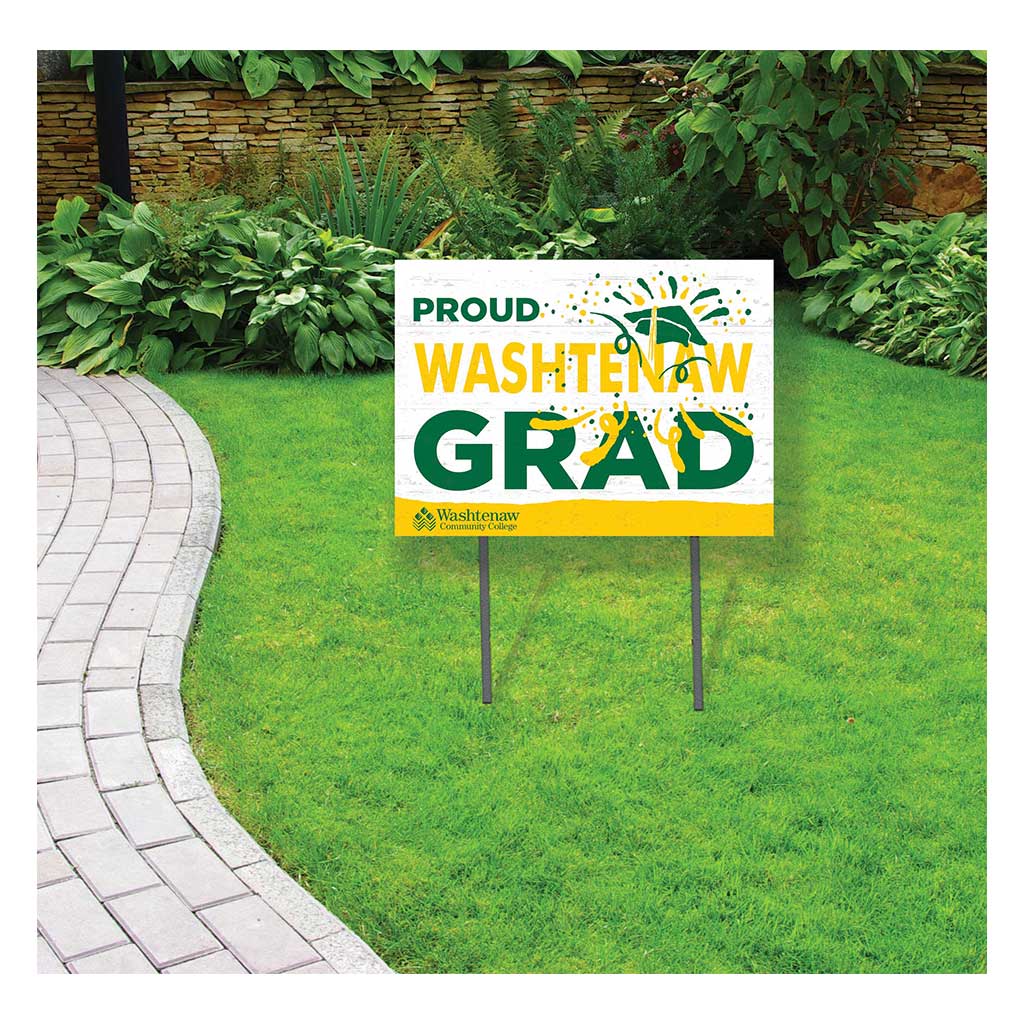18x24 Lawn Sign Proud Grad With Logo Washtenaw Community College