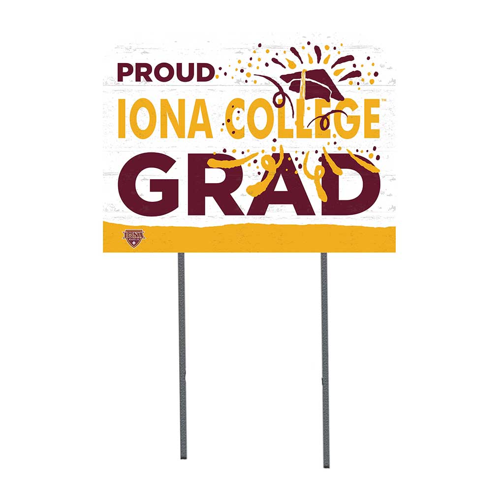 18x24 Lawn Sign Proud Grad With Logo Lona College Gaels