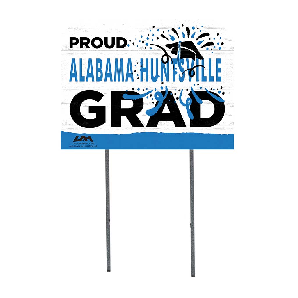 18x24 Lawn Sign Proud Grad With Logo Alabama Huntsville Chargers