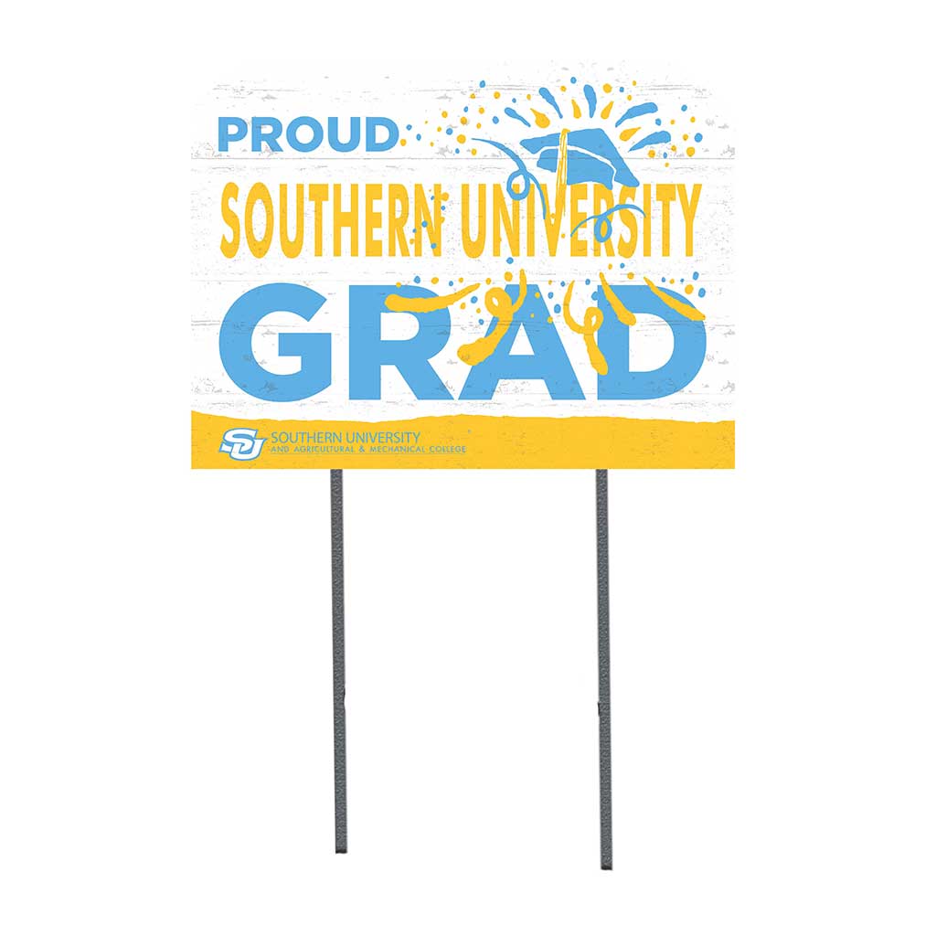 18x24 Lawn Sign Proud Grad With Logo Southern University Jaguars