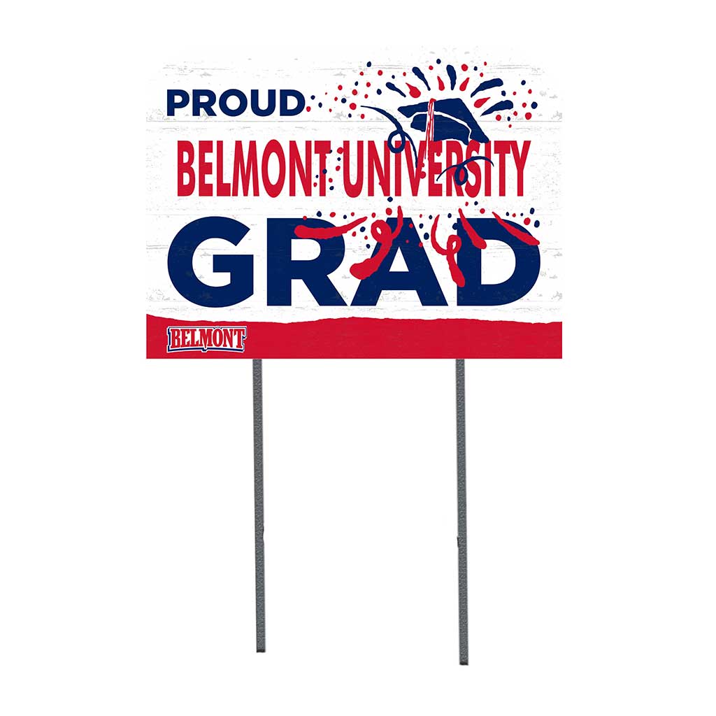 18x24 Lawn Sign Proud Grad With Logo Belmont Bruins
