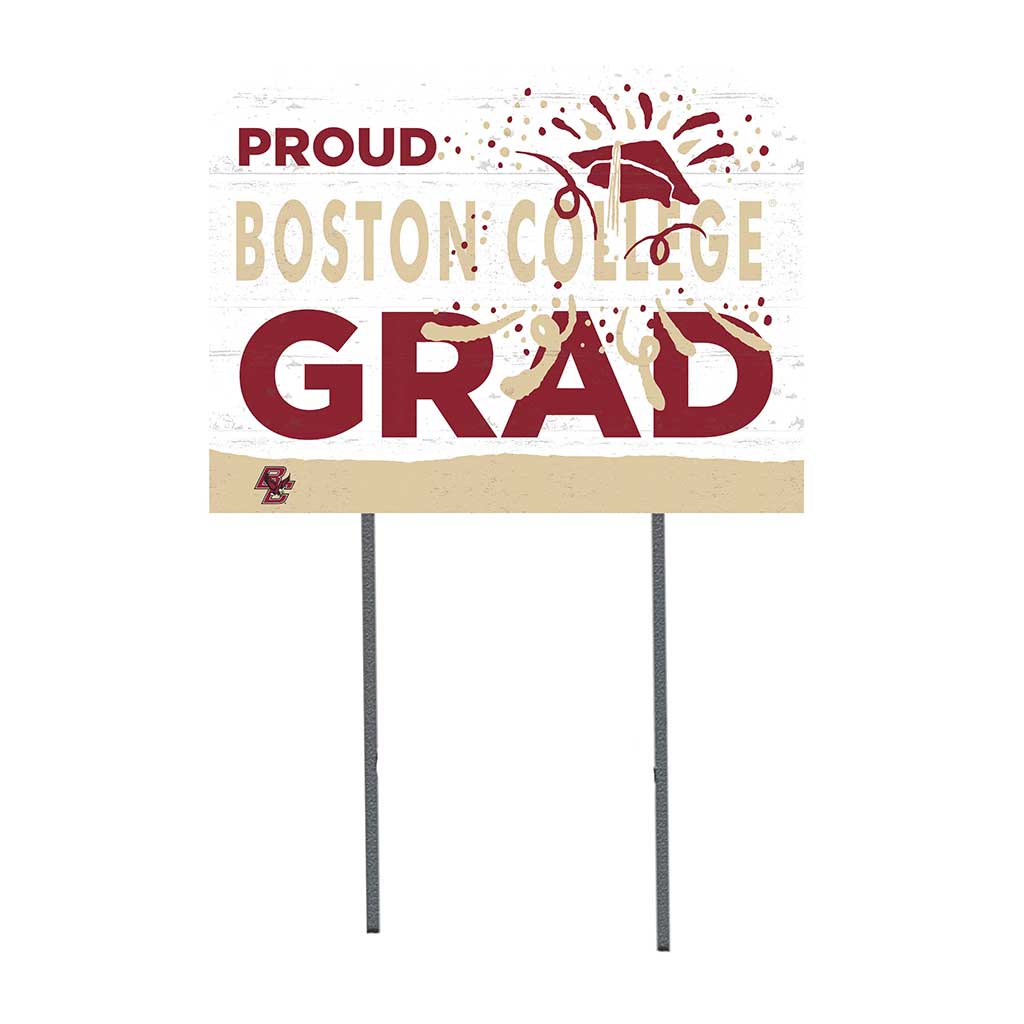 18x24 Lawn Sign Proud Grad With Logo Boston College Eagles