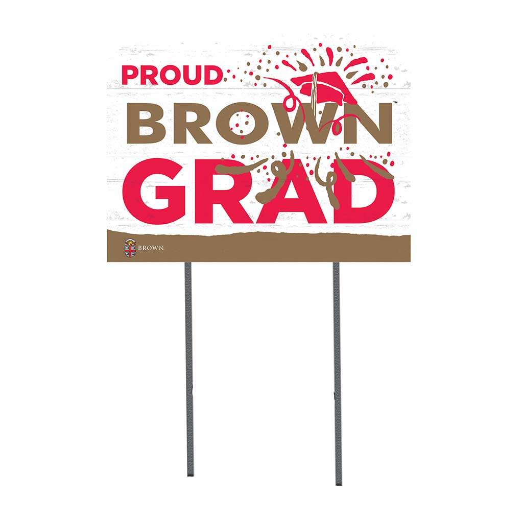 18x24 Lawn Sign Proud Grad With Logo Brown Bears
