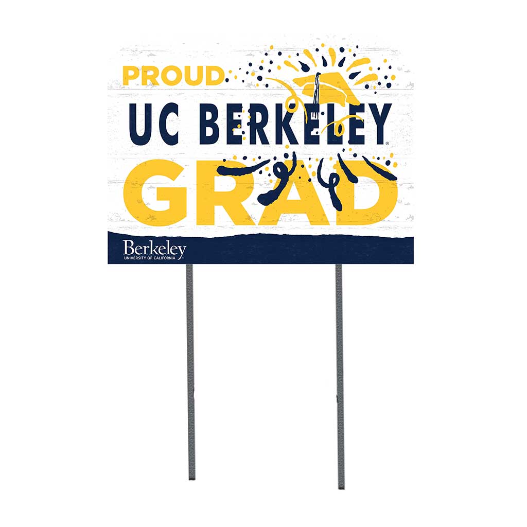 18x24 Lawn Sign Proud Grad With Logo California (Berkeley) Golden Bears