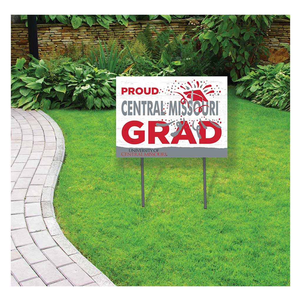 18x24 Lawn Sign Proud Grad With Logo Central Missouri Mules