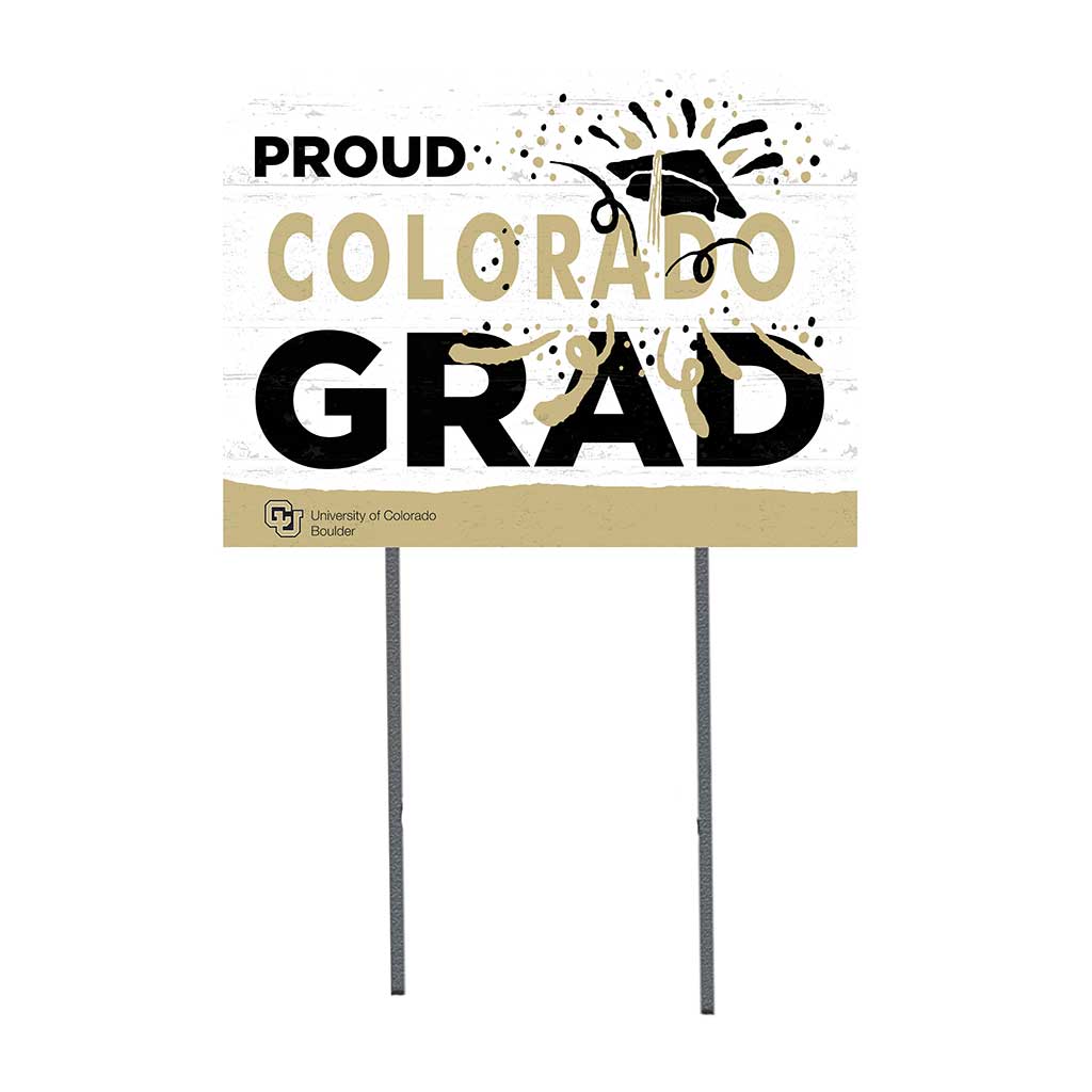 18x24 Lawn Sign Proud Grad With Logo Colorado (Boulder) Buffaloes