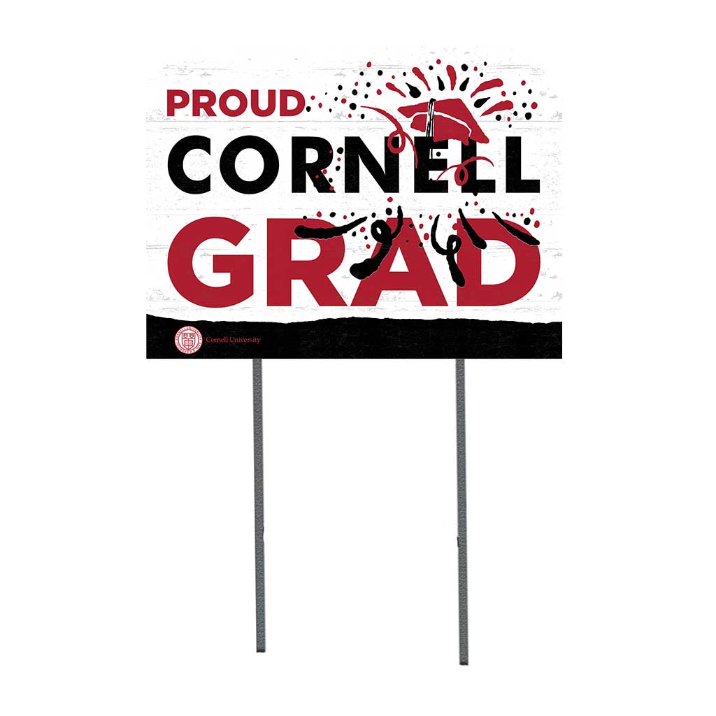 18x24 Lawn Sign Proud Grad With Logo Cornell Big Red