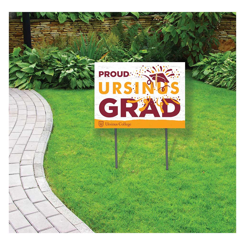 18x24 Lawn Sign Proud Grad With Logo Ursinus College Bears