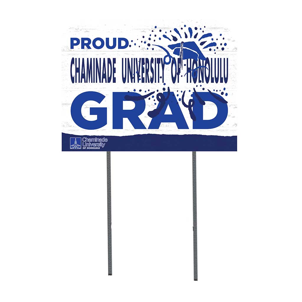 18x24 Lawn Sign Proud Grad With Logo Chaminade University of Honolulu Silverswords
