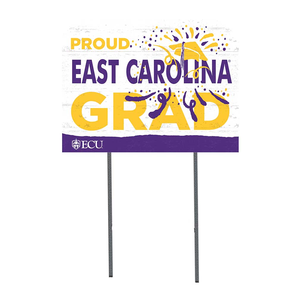 18x24 Lawn Sign Proud Grad With Logo East Carolina Pirates