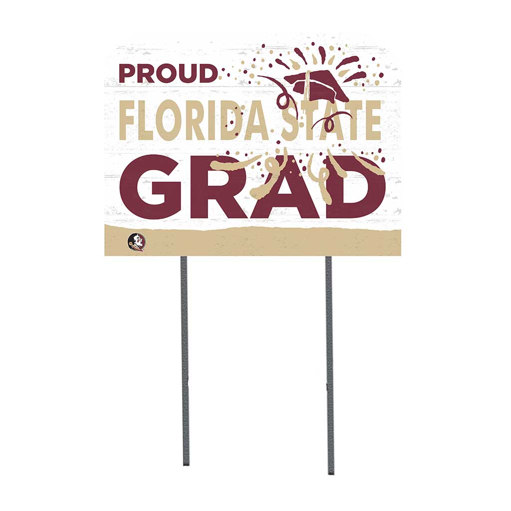 18x24 Lawn Sign Proud Grad With Logo Florida State Seminoles