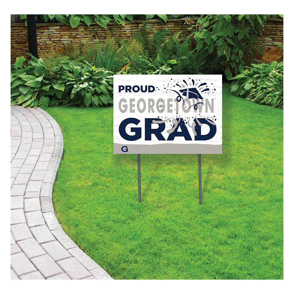 18x24 Lawn Sign Proud Grad With Logo Georgetown Hoyas