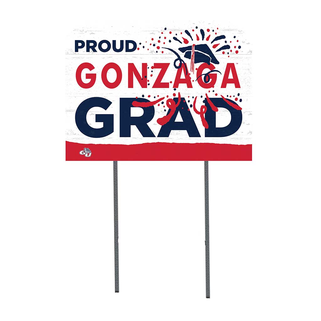 18x24 Lawn Sign Proud Grad With Logo Gonzaga Bulldogs