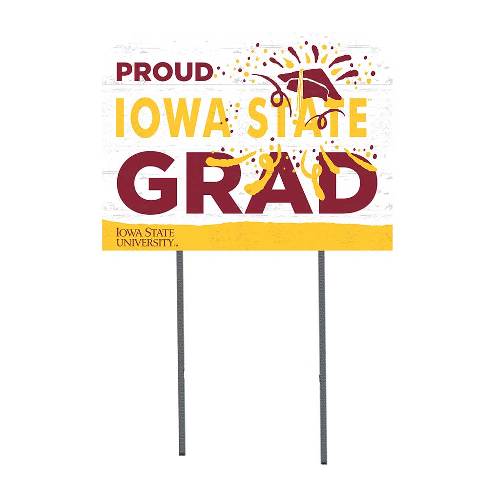 18x24 Lawn Sign Proud Grad With Logo Iowa State Cyclones