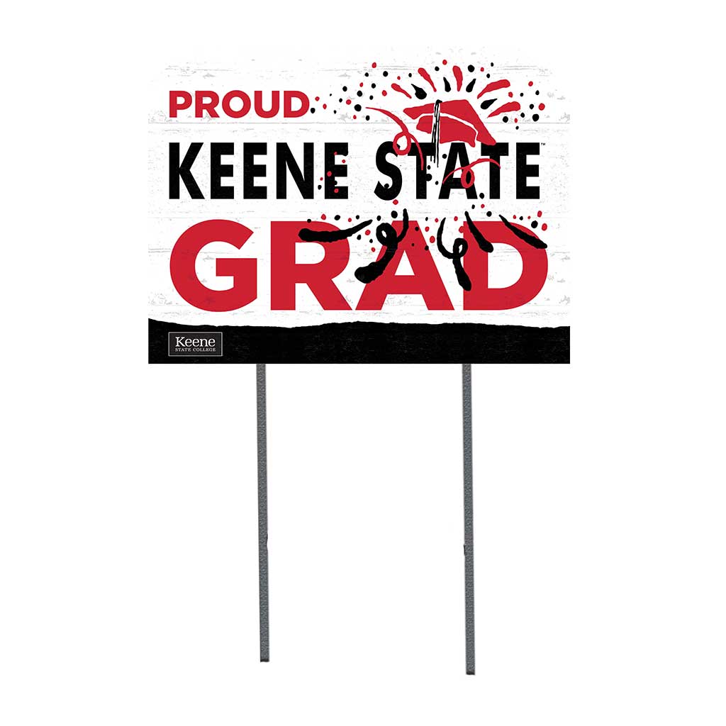 18x24 Lawn Sign Proud Grad With Logo Keene State College Owls