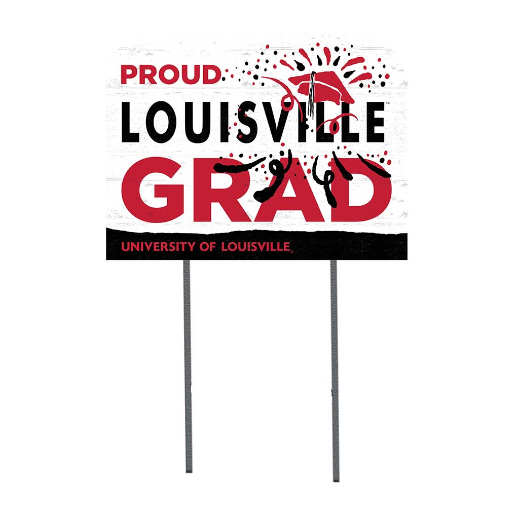 18x24 Lawn Sign Proud Grad With Logo Louisville Cardinals