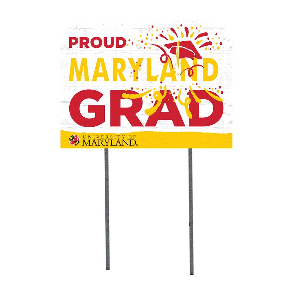 18x24 Lawn Sign Proud Grad With Logo Maryland Terrapins