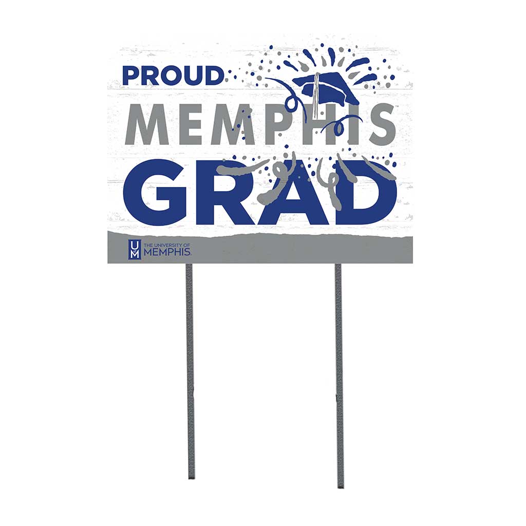 18x24 Lawn Sign Proud Grad With Logo Memphis Tigers