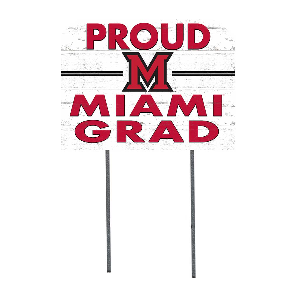 18x24 Lawn Sign Proud M Grad Miami of Ohio Redhawks