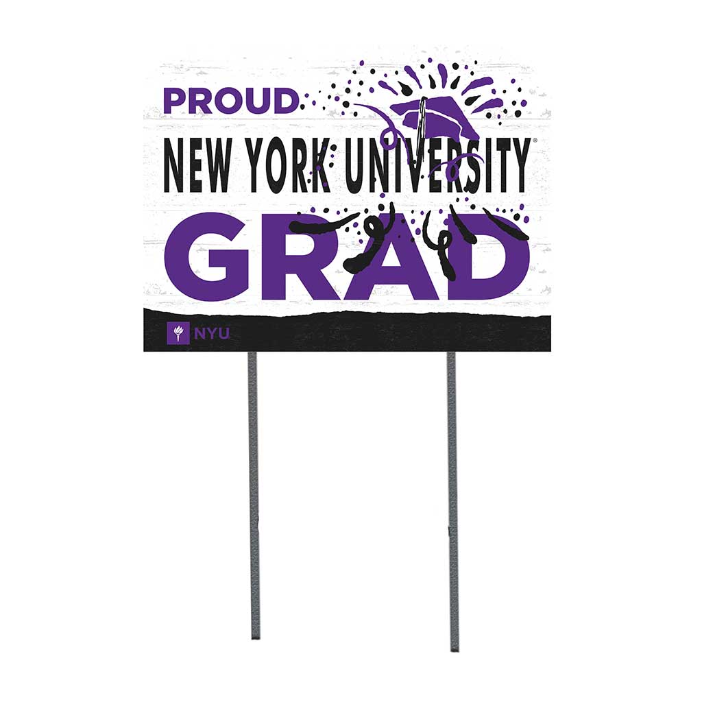 18x24 Lawn Sign Proud Grad With Logo New York University Violets