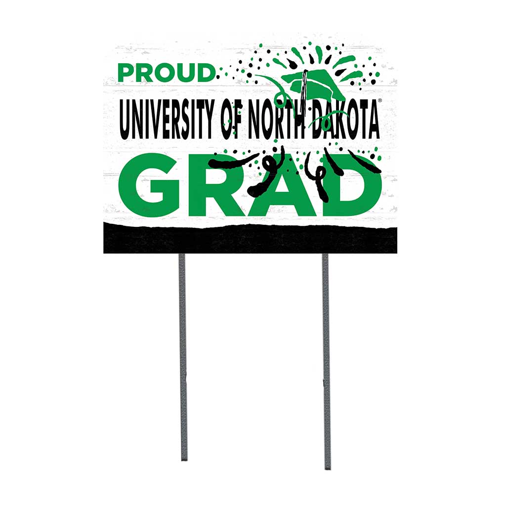 18x24 Lawn Sign Proud Grad With Logo North Dakota Fighting Hawks
