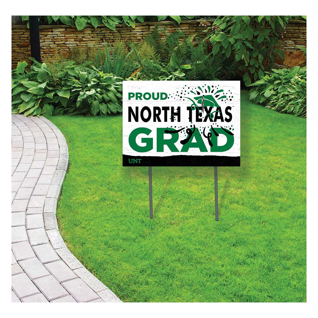 18x24 Lawn Sign Proud Grad With Logo North Texas Mean Green