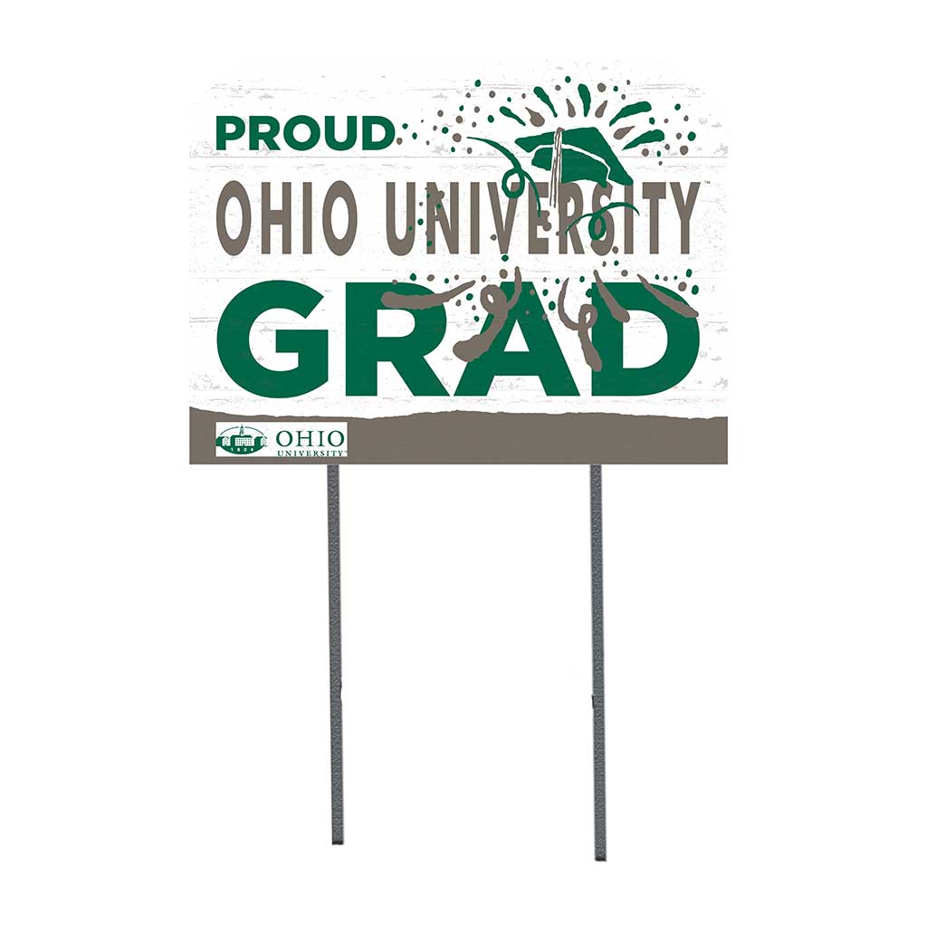 18x24 Lawn Sign Proud Grad With Logo Ohio Univ Bobcats