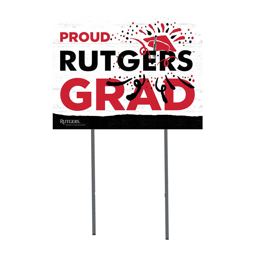 18x24 Lawn Sign Proud Grad With Logo Rutgers Scarlet Knights