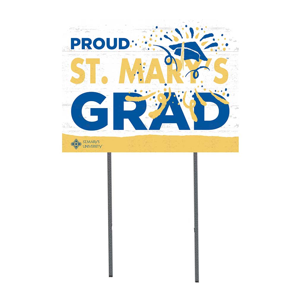 18x24 Lawn Sign Proud Grad With Logo St Mary's (San Antonio) Rattlers