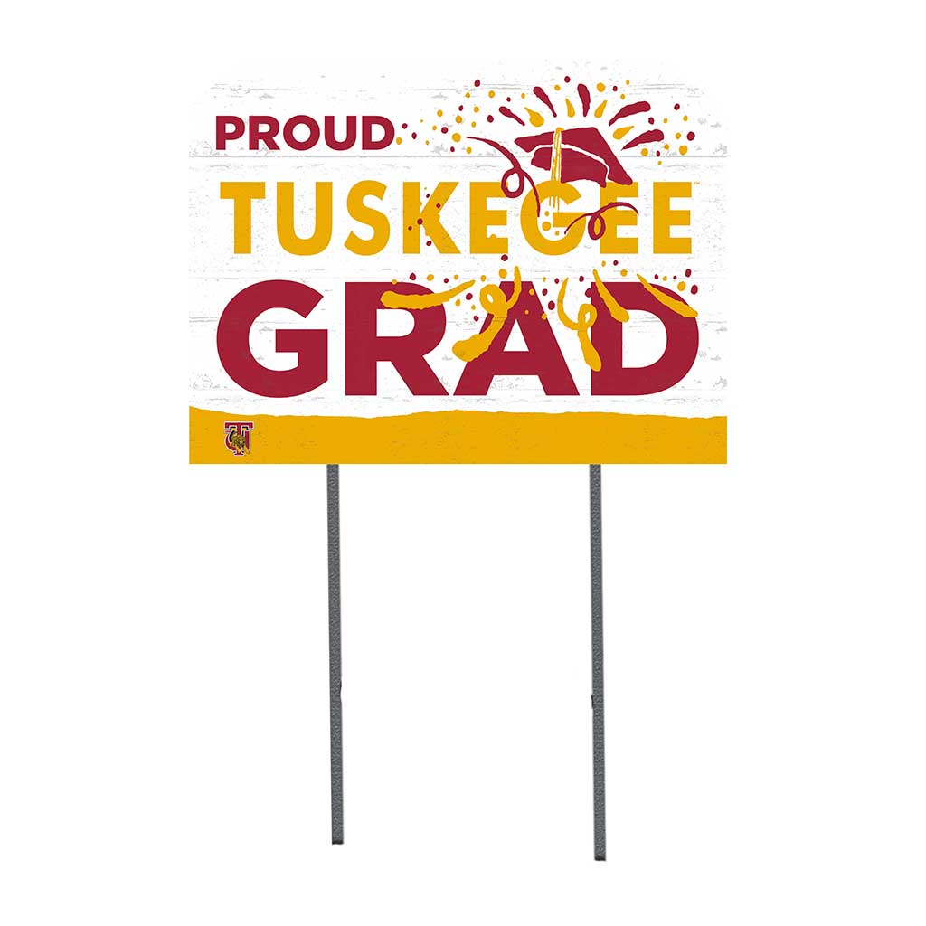 18x24 Lawn Sign Proud Grad With Logo Tuskegee Golden Tigers