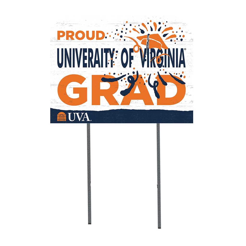 18x24 Lawn Sign Proud Grad With Logo Virginia Cavaliers