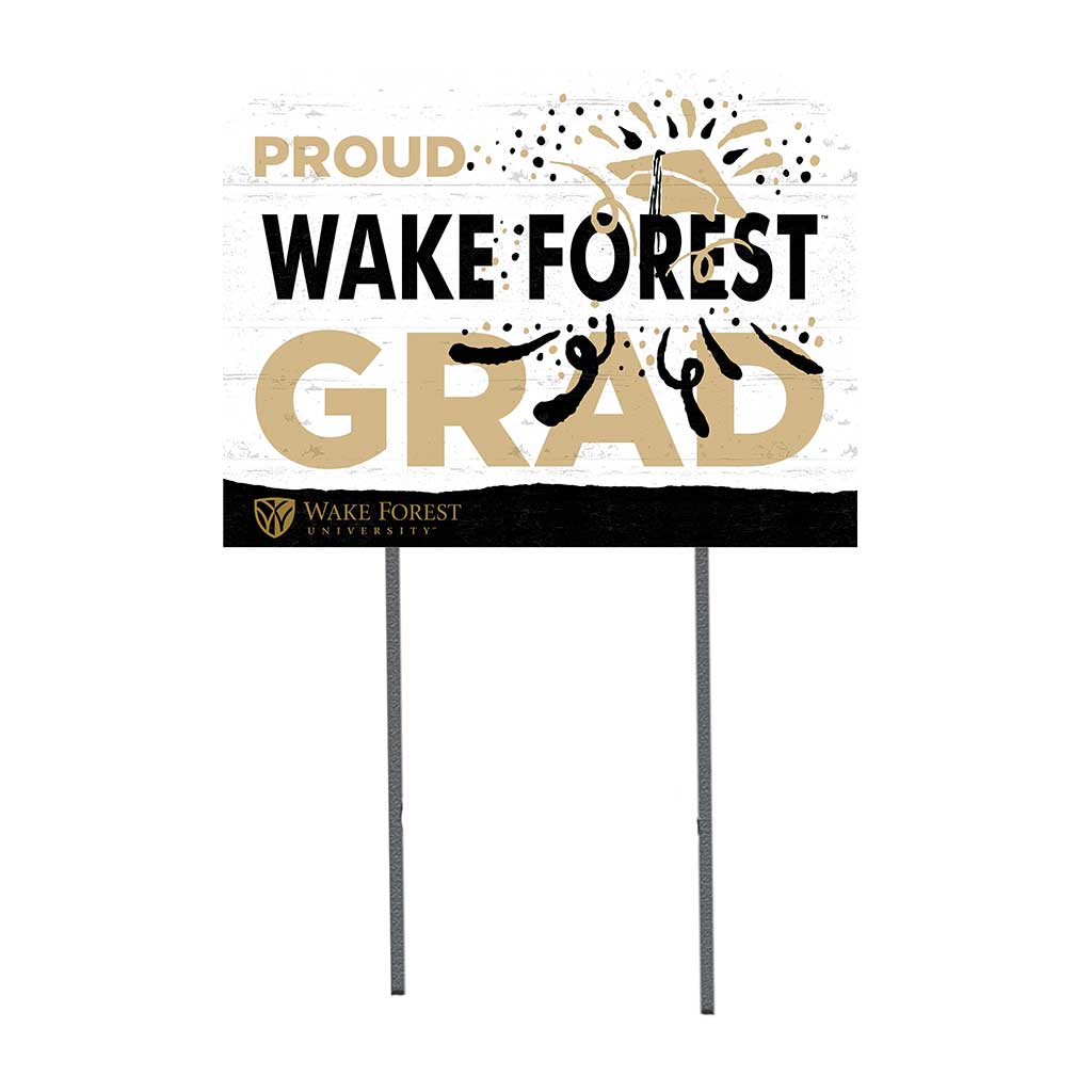 18x24 Lawn Sign Proud Grad With Logo Wake Forest Demon Deacons