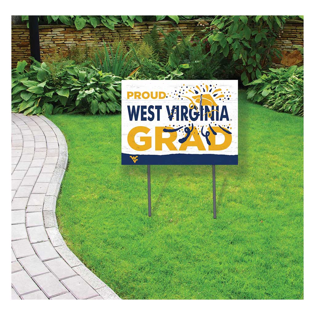 18x24 Lawn Sign Proud Grad With Logo West Virginia Mountaineers