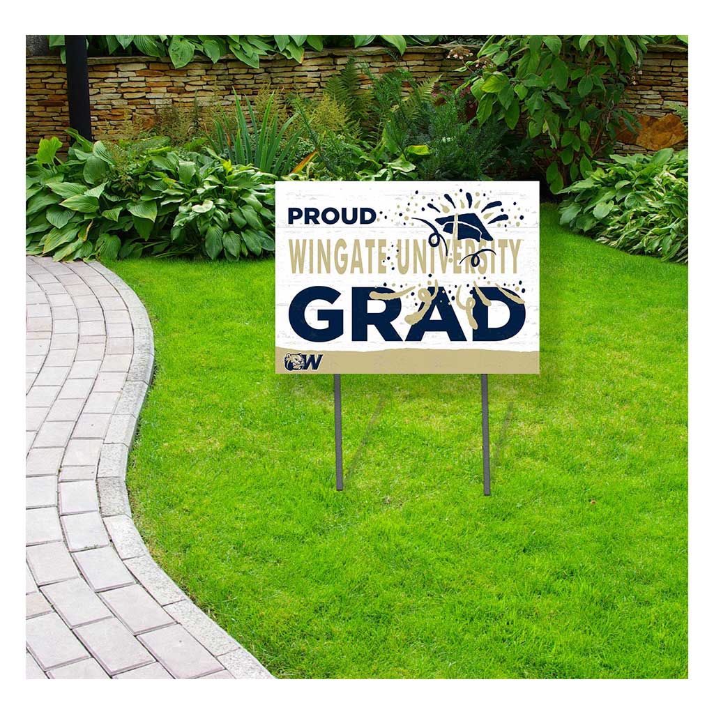 18x24 Lawn Sign Proud Grad With Logo Wingate Bulldogs